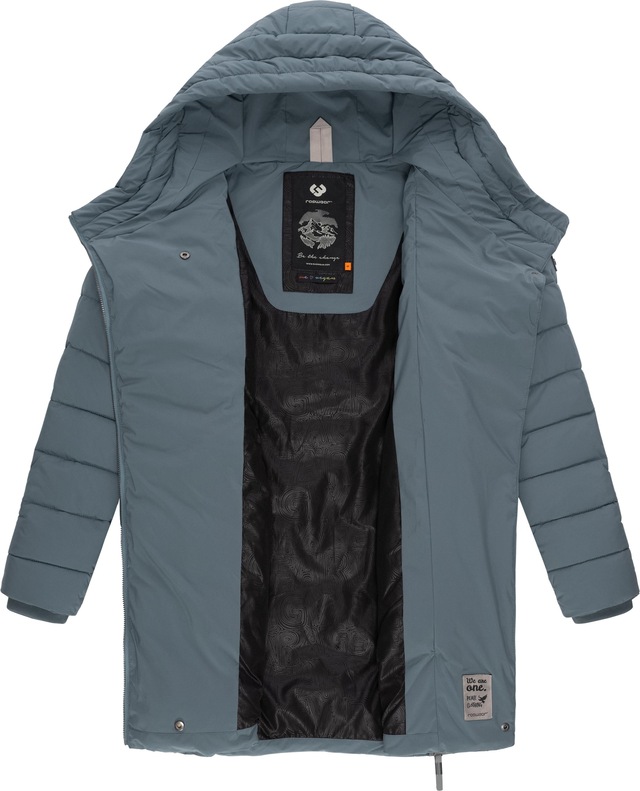Ragwear Wintermantel »Teela« Wasserdichter Steppmantel mit hohem Kragen