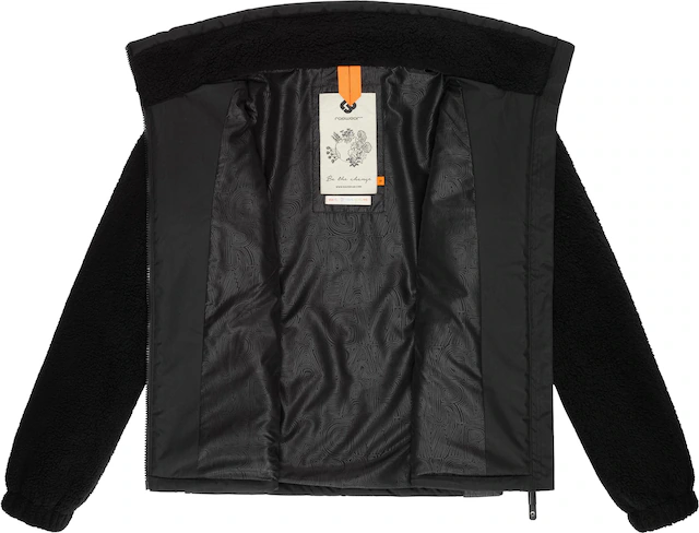 Ragwear Sweatjacke »Nordicka« Sportliche Kapuzenjacke mit Kunstleder-Elementen
