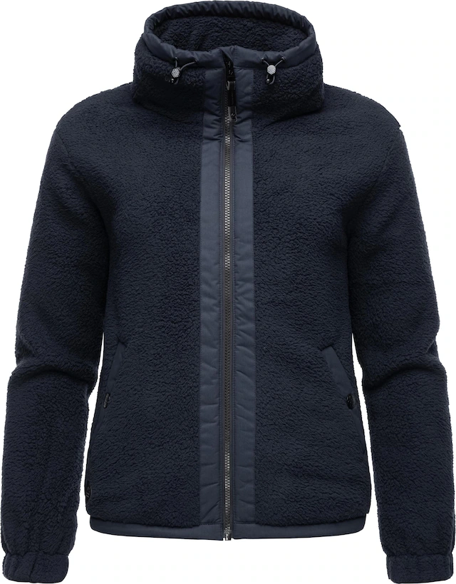 Ragwear Sweatjacke »Nordicka« Sportliche Kapuzenjacke mit Kunstleder-Elementen