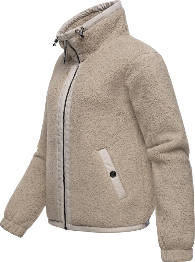 Ragwear Sweatjacke »Nordicka« Sportliche Kapuzenjacke mit Kunstleder-Elementen