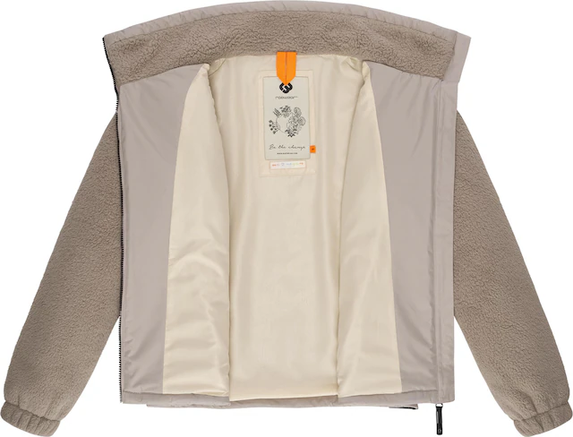 Ragwear Sweatjacke »Nordicka« Sportliche Kapuzenjacke mit Kunstleder-Elementen