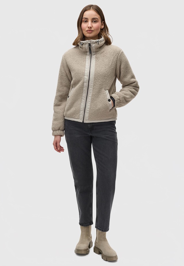 Ragwear Sweatjacke »Nordicka« Sportliche Kapuzenjacke mit Kunstleder-Elementen