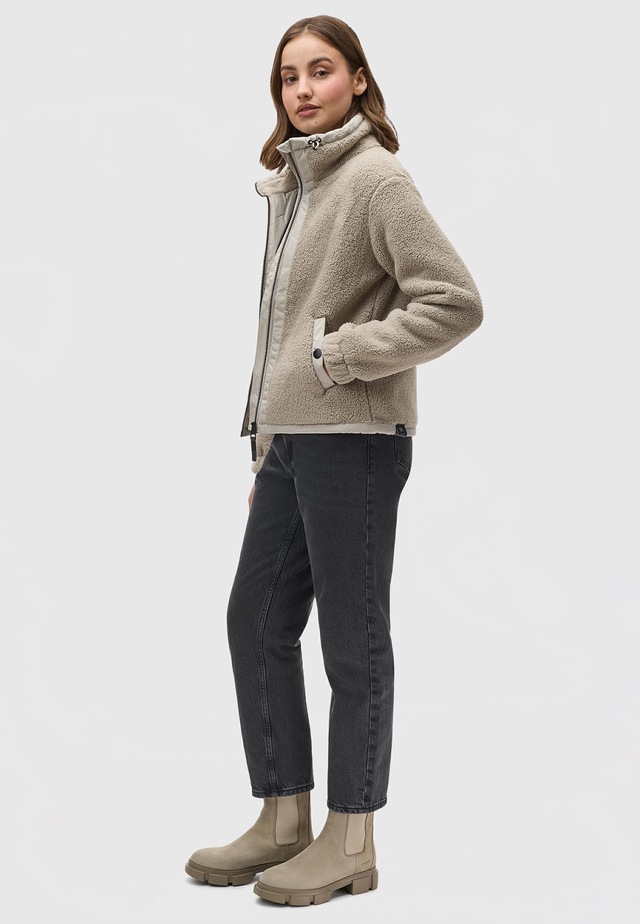 Ragwear Sweatjacke »Nordicka« Sportliche Kapuzenjacke mit Kunstleder-Elementen