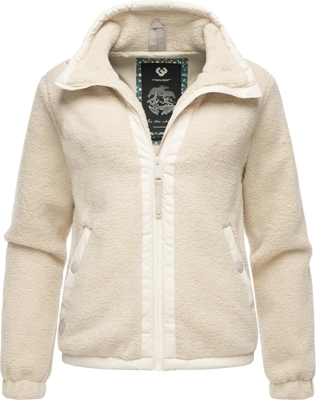 Ragwear Sweatjacke »Nordicka« Sportliche Kapuzenjacke mit Kunstleder-Elementen