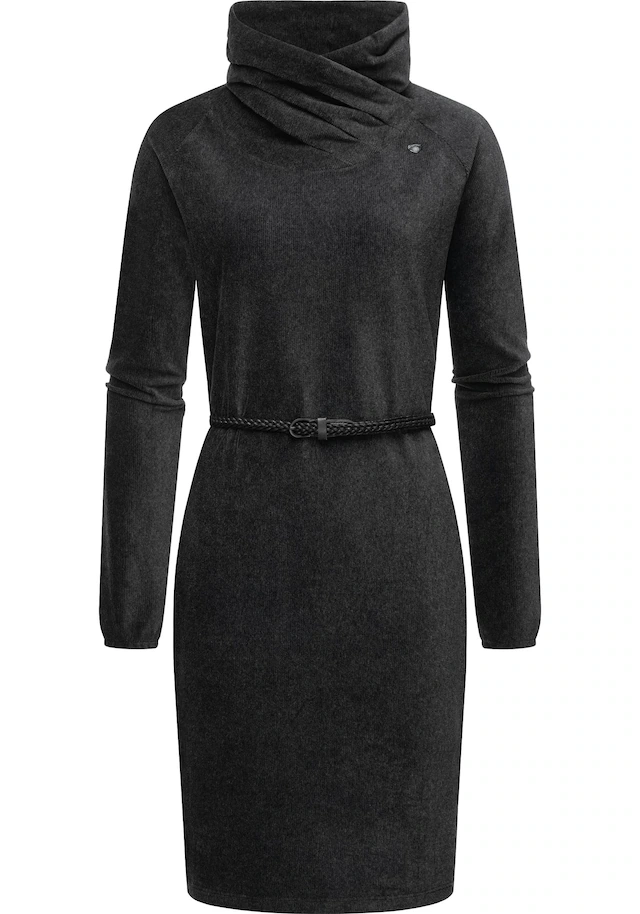 Ragwear Sweatkleid »Belita« Ohne Taschen warmes Cord-Kleid mit breitem Schlauchkragen