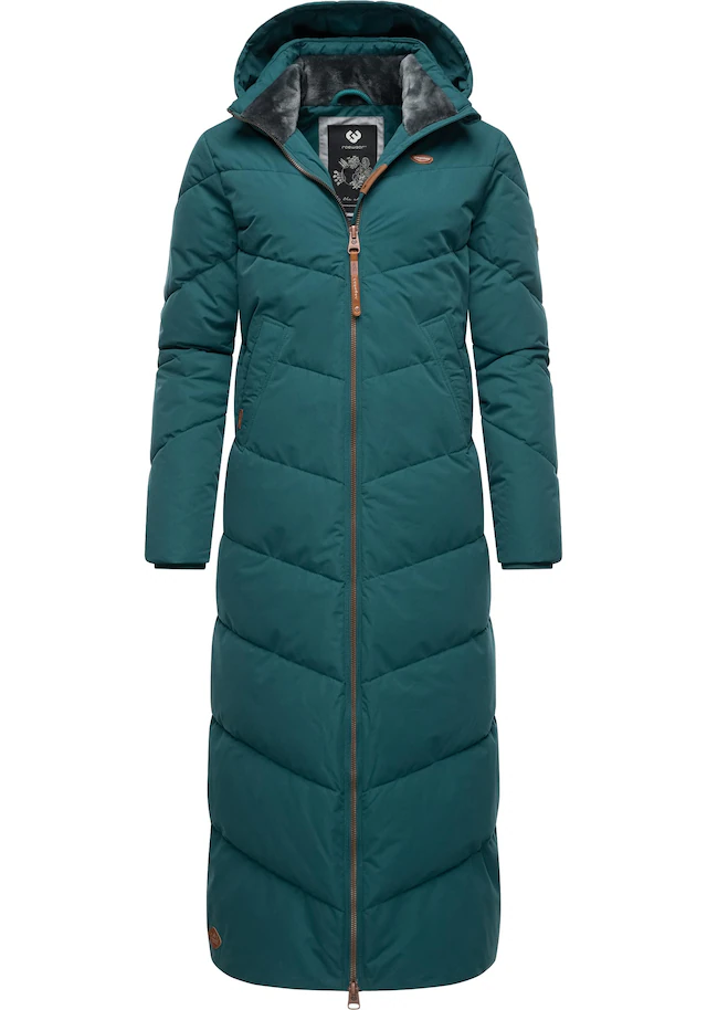 Ragwear Wintermantel »Rebelka Extralong« wasserdichter Winterparka mit abnehmbarer Kapuze