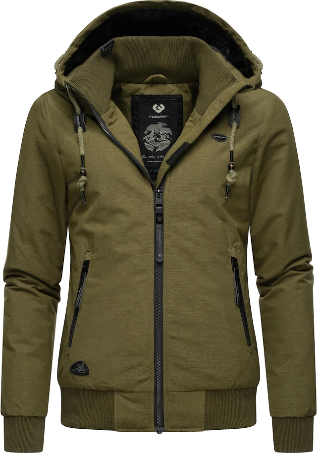 Ragwear Winterjacke »Nuggie Melange« mit Kapuze stylische, melierte Damen Freizeitjacke