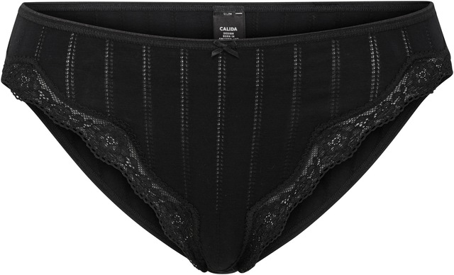 CALIDA Slip »Etude Toujours« Nadelstreifen-Optik, florale Spitze, Regular-Cut, Jacquard, elastisch