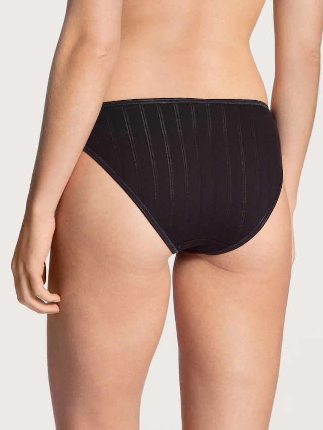 CALIDA Slip »Etude Toujours« Nadelstreifen-Optik, florale Spitze, Regular-Cut, Jacquard, elastisch