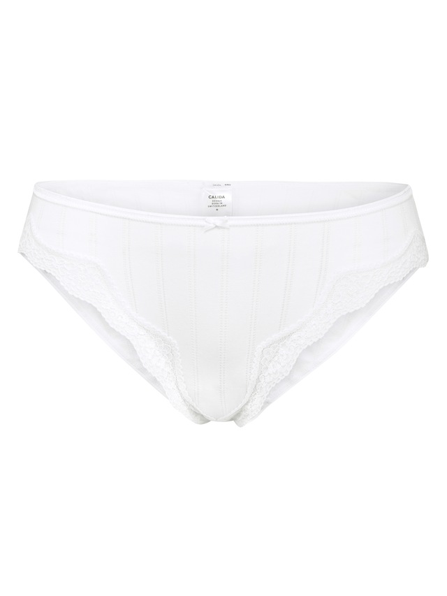 CALIDA Slip »Etude Toujours« Nadelstreifen-Optik, florale Spitze, Regular-Cut, Jacquard, elastisch