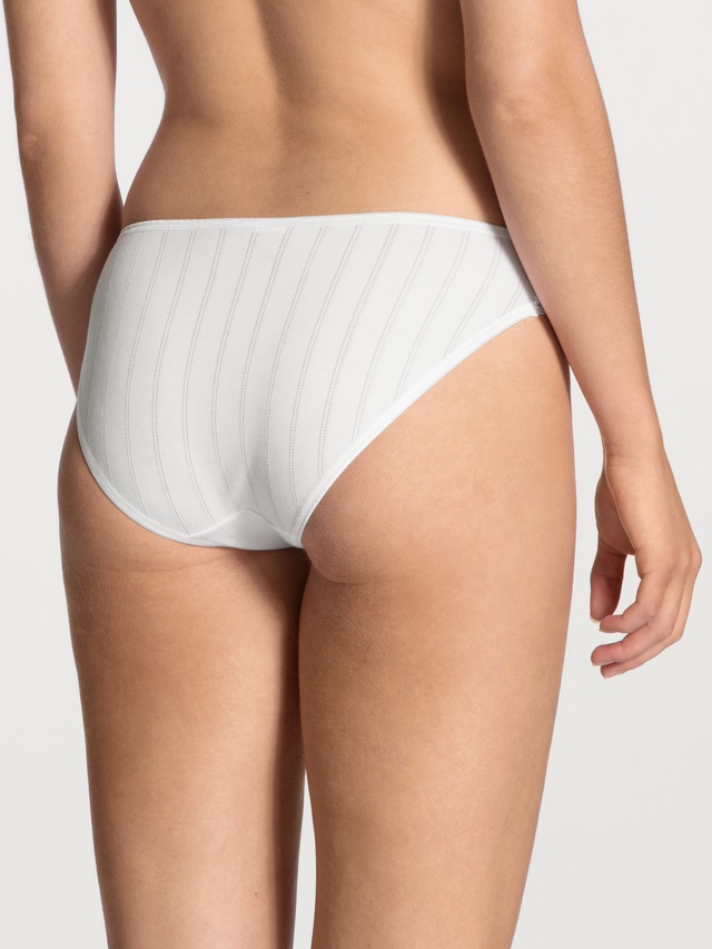 CALIDA Slip »Etude Toujours« Nadelstreifen-Optik, florale Spitze, Regular-Cut, Jacquard, elastisch
