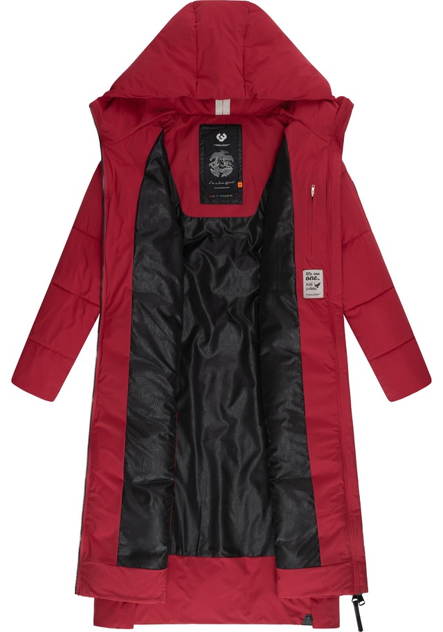 Ragwear Wintermantel »Patrise« Extralanger Damen Winter Steppmantel mit Gehschlitzen