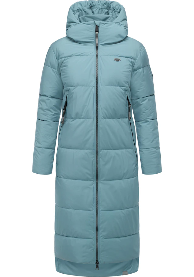 Ragwear Wintermantel »Patrise« Extralanger Damen Winter Steppmantel mit Gehschlitzen