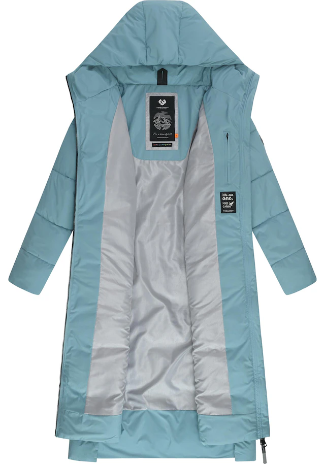 Ragwear Wintermantel »Patrise« Extralanger Damen Winter Steppmantel mit Gehschlitzen