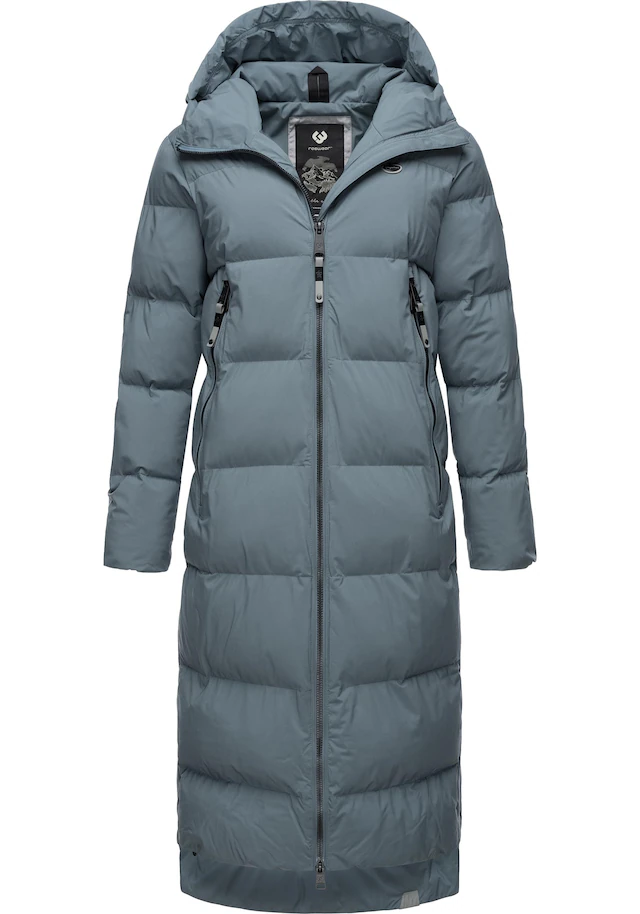 Ragwear Wintermantel »Patrise« Extralanger Damen Winter Steppmantel mit Gehschlitzen
