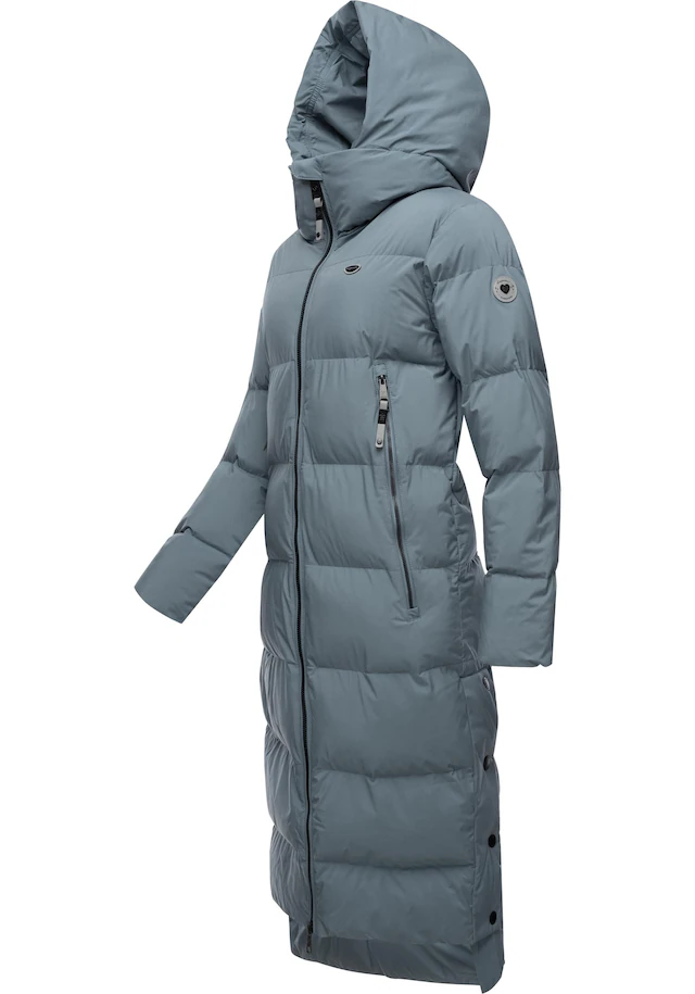 Ragwear Wintermantel »Patrise« Extralanger Damen Winter Steppmantel mit Gehschlitzen