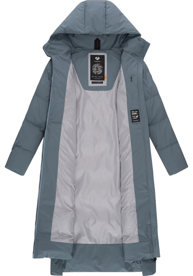 Ragwear Wintermantel »Patrise« Extralanger Damen Winter Steppmantel mit Gehschlitzen