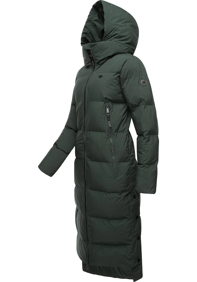 Ragwear Wintermantel »Patrise« Extralanger Damen Winter Steppmantel mit Gehschlitzen