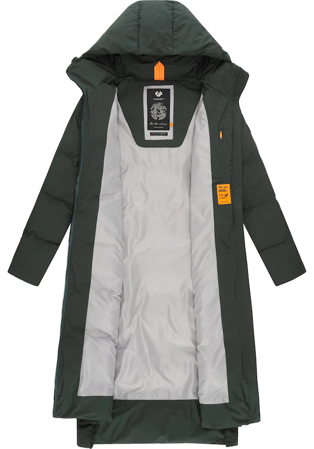 Ragwear Wintermantel »Patrise« Extralanger Damen Winter Steppmantel mit Gehschlitzen