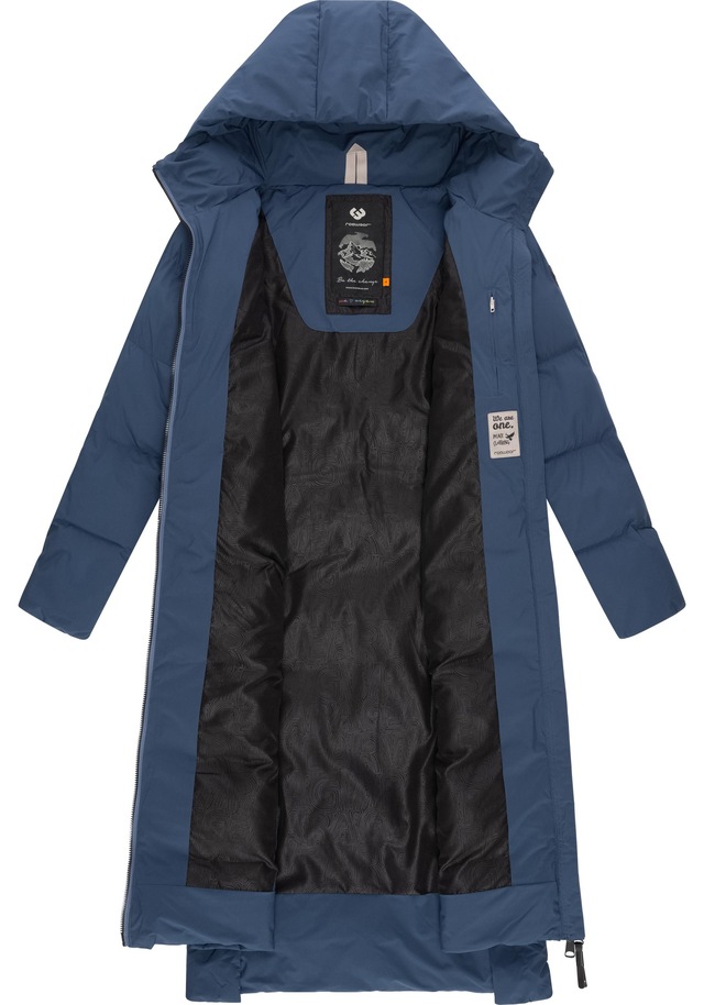 Ragwear Wintermantel »Patrise« Extralanger Damen Winter Steppmantel mit Gehschlitzen
