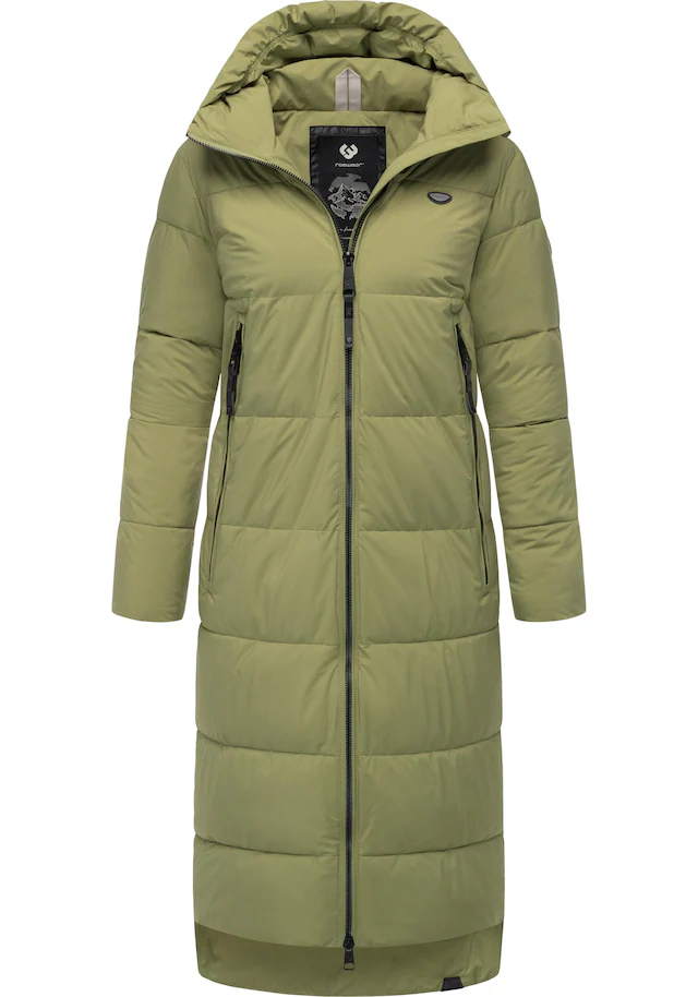 Ragwear Wintermantel »Patrise« Extralanger Damen Winter Steppmantel mit Gehschlitzen