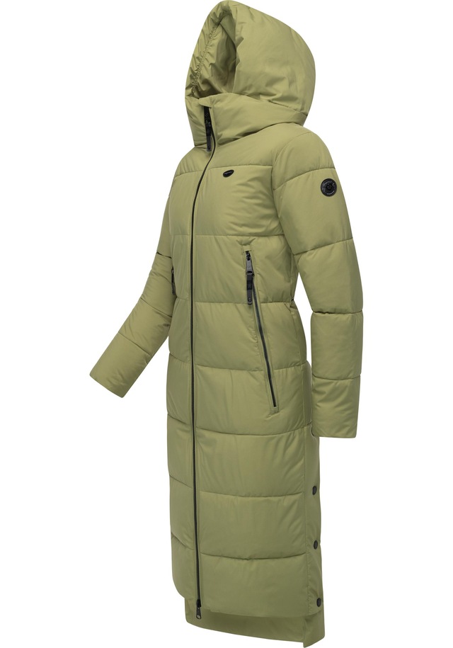 Ragwear Wintermantel »Patrise« Extralanger Damen Winter Steppmantel mit Gehschlitzen