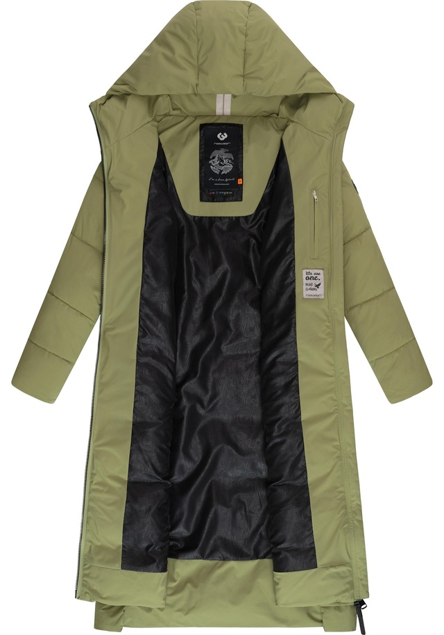 Ragwear Wintermantel »Patrise« Extralanger Damen Winter Steppmantel mit Gehschlitzen