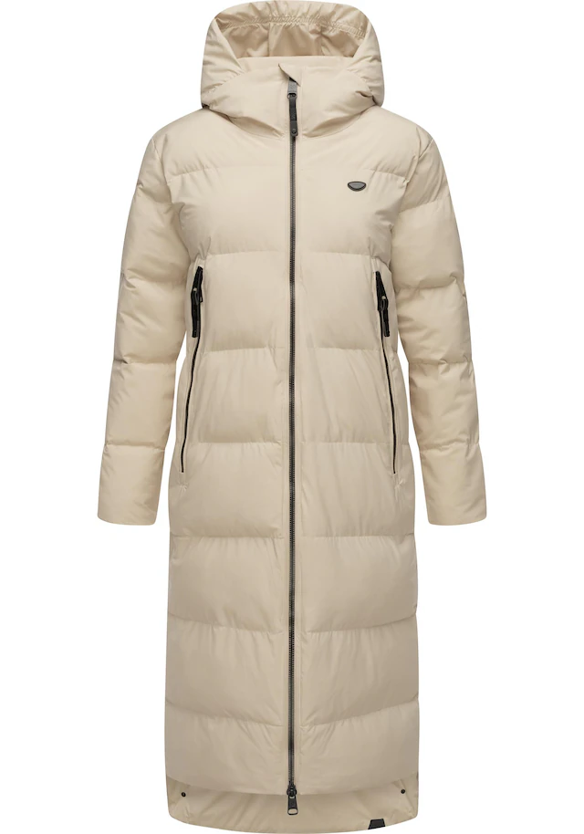 Ragwear Wintermantel »Patrise« Extralanger Damen Winter Steppmantel mit Gehschlitzen