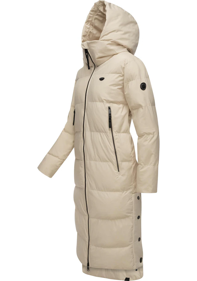 Ragwear Wintermantel »Patrise« Extralanger Damen Winter Steppmantel mit Gehschlitzen