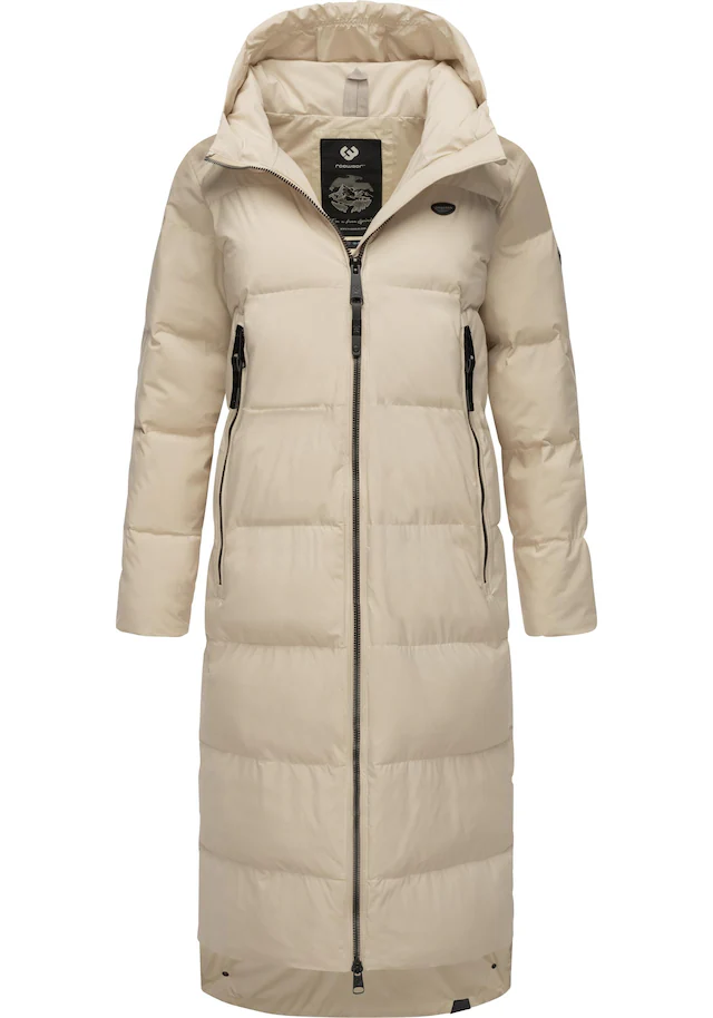 Ragwear Wintermantel »Patrise« Extralanger Damen Winter Steppmantel mit Gehschlitzen