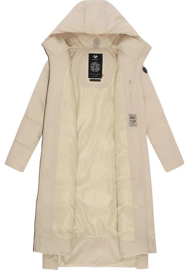 Ragwear Wintermantel »Patrise« Extralanger Damen Winter Steppmantel mit Gehschlitzen