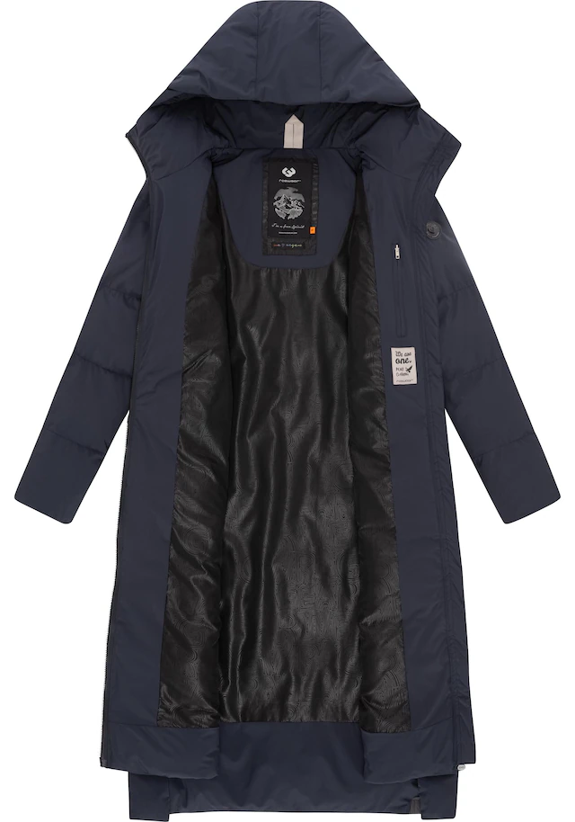 Ragwear Wintermantel »Patrise« Extralanger Damen Winter Steppmantel mit Gehschlitzen