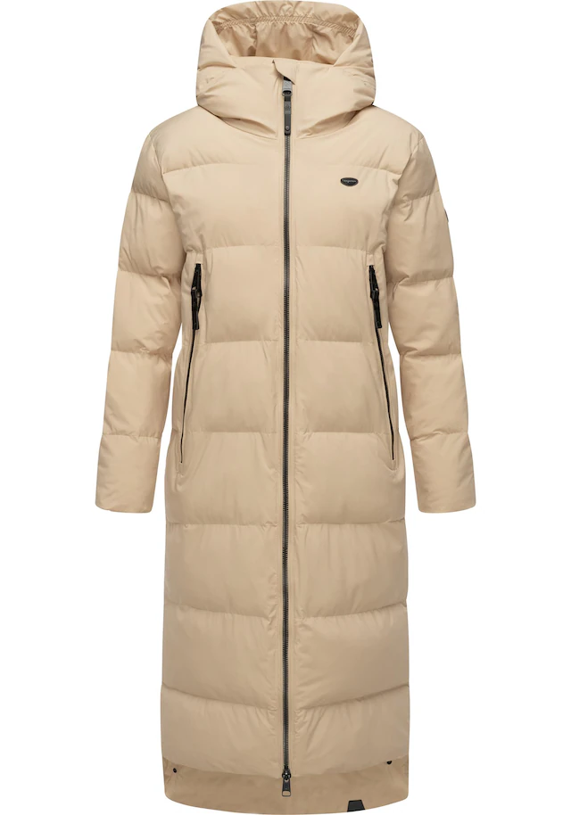 Ragwear Wintermantel »Patrise« Extralanger Damen Winter Steppmantel mit Gehschlitzen