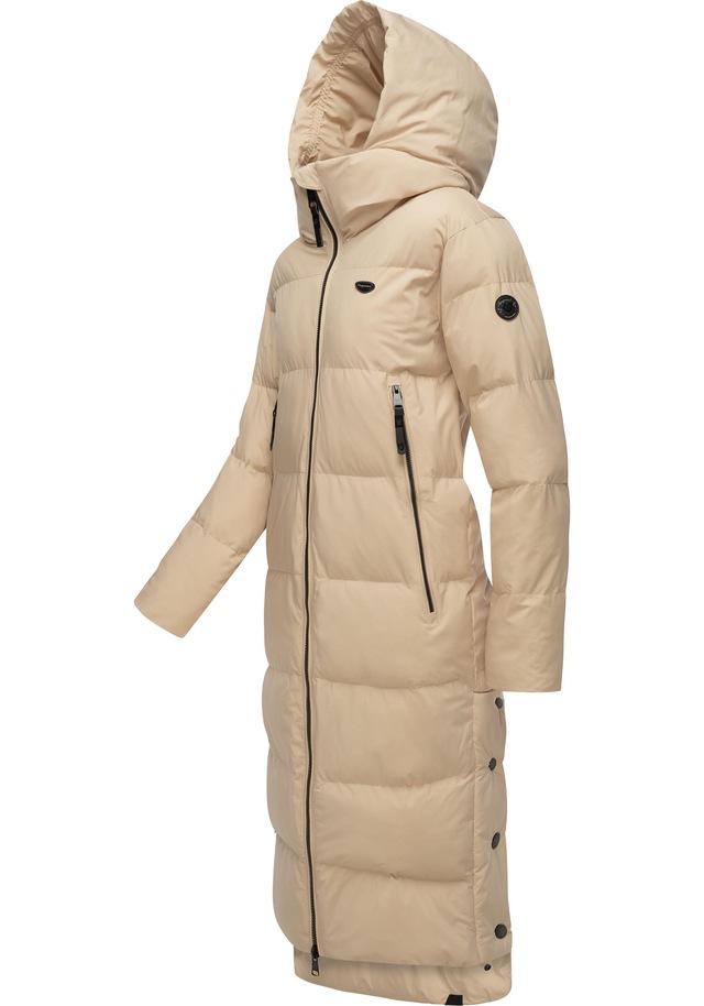 Ragwear Wintermantel »Patrise« Extralanger Damen Winter Steppmantel mit Gehschlitzen