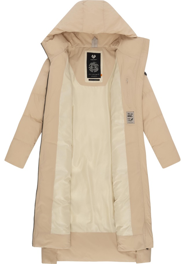 Ragwear Wintermantel »Patrise« Extralanger Damen Winter Steppmantel mit Gehschlitzen