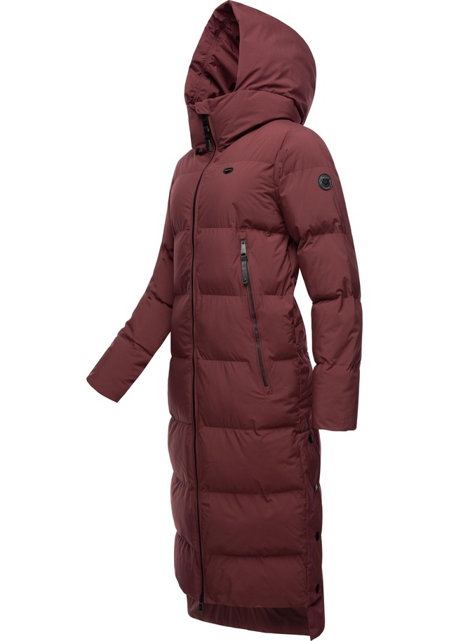 Ragwear Wintermantel »Patrise« Extralanger Damen Winter Steppmantel mit Gehschlitzen