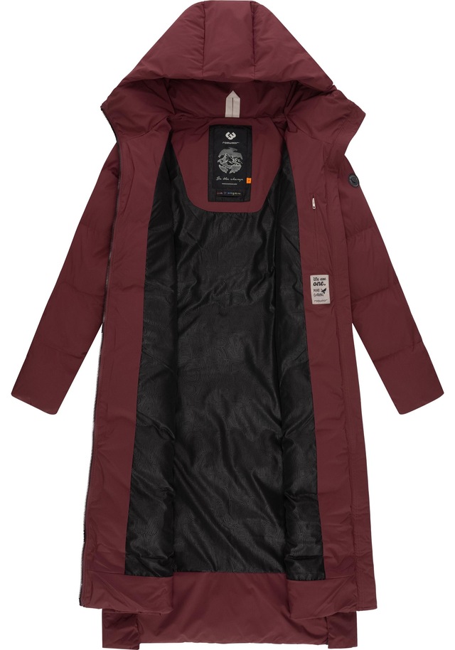 Ragwear Wintermantel »Patrise« Extralanger Damen Winter Steppmantel mit Gehschlitzen