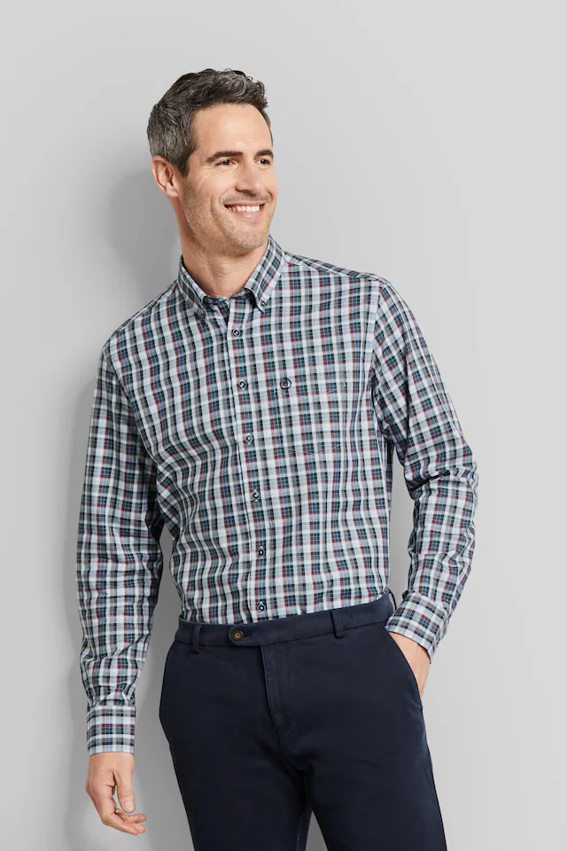 bugatti Langarmhemd »Modern Fit« mit Button-Down-Kragen