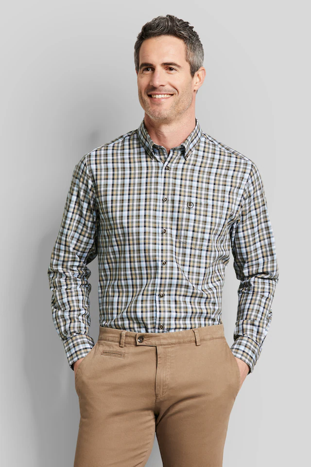 bugatti Langarmhemd »Modern Fit« mit Button-Down-Kragen