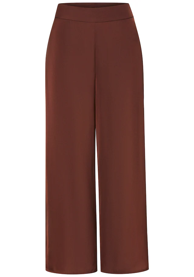 LASCANA Webhose »mit extra weitem Bein aus softer Satinqualität« luftige Sommerhose mit Taschen, elegant
