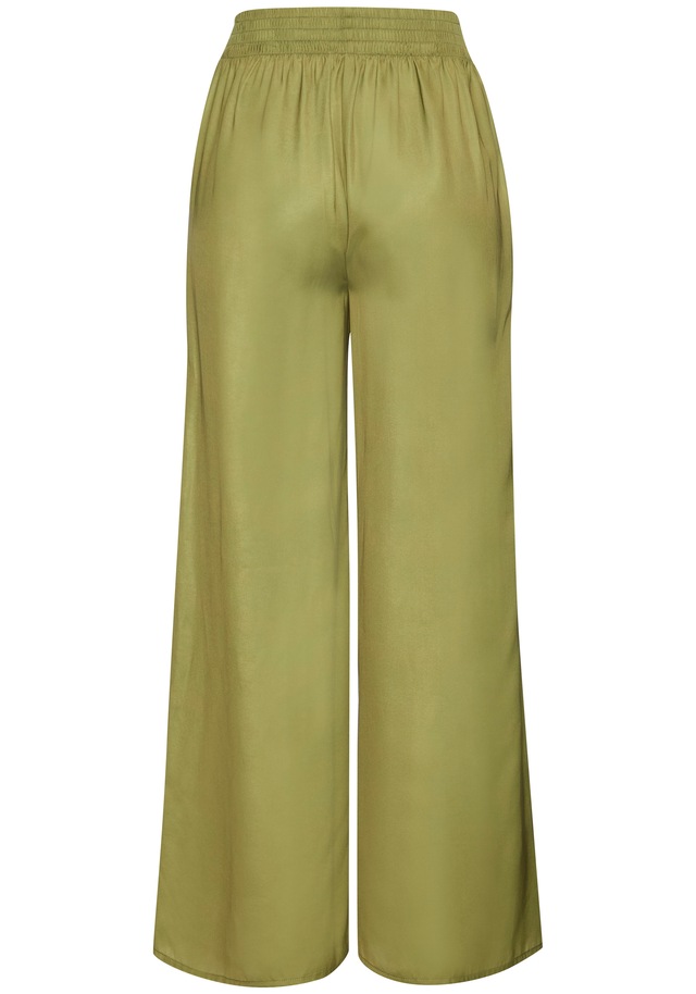 LASCANA Webhose »mit extra weitem Bein aus softer Satinqualität« luftige Sommerhose mit Taschen, elegant