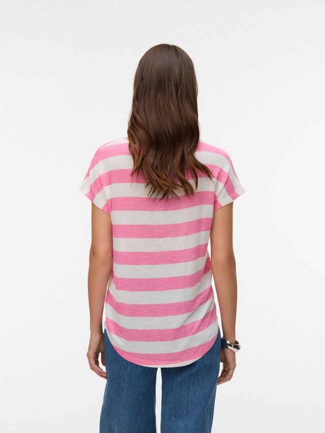 Vero Moda Kurzarmshirt »VMWIDE STRIPE SL TOP GA JRS NOOS« Viskosemischung