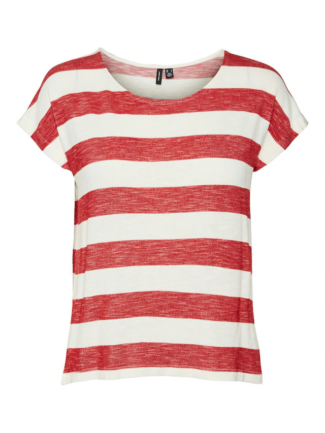 Vero Moda Kurzarmshirt »VMWIDE STRIPE SL TOP GA JRS NOOS« Viskosemischung