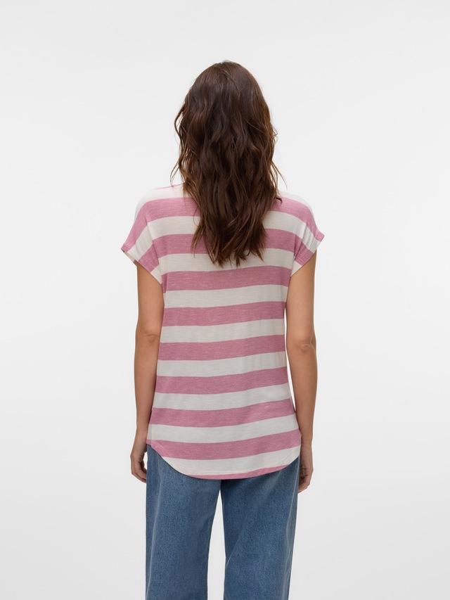 Vero Moda Kurzarmshirt »VMWIDE STRIPE SL TOP GA JRS NOOS« Viskosemischung