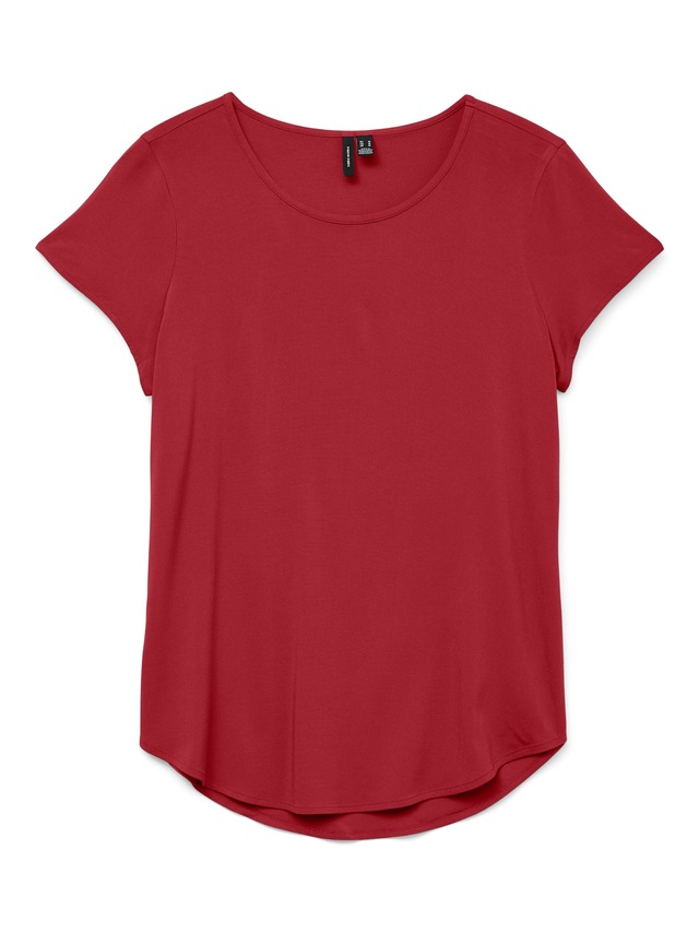 Vero Moda Blusenshirt »VMBELLA SS TOP WVN GA NOOS« Viskosemischung, abgerundeter Saum