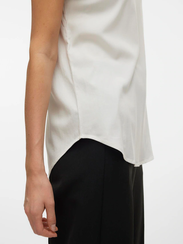 Vero Moda Blusenshirt »VMBELLA SS TOP WVN GA NOOS« Viskosemischung, abgerundeter Saum