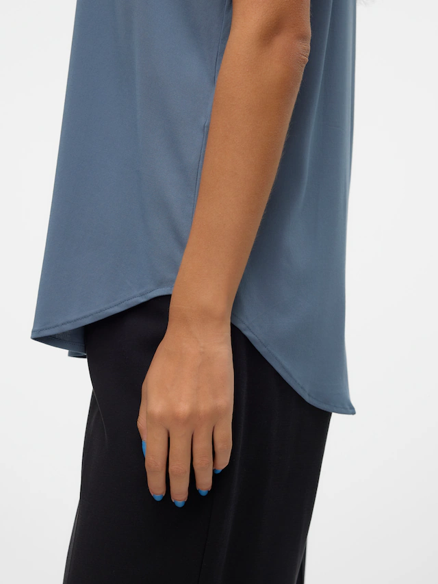 Vero Moda Blusenshirt »VMBELLA SS TOP WVN GA NOOS« Viskosemischung, abgerundeter Saum