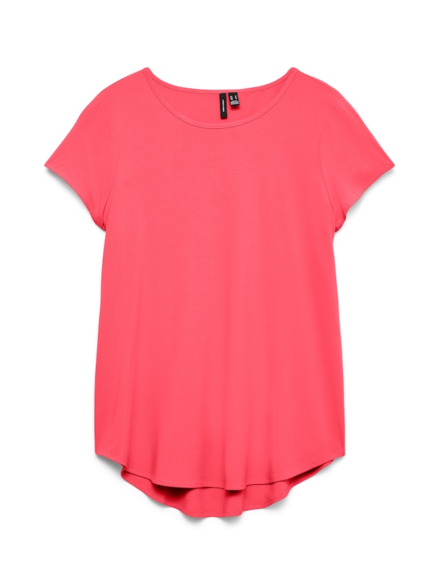 Vero Moda Blusenshirt »VMBELLA SS TOP WVN GA NOOS« Viskosemischung, abgerundeter Saum