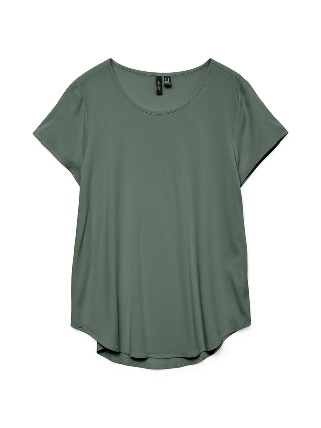 Vero Moda Blusenshirt »VMBELLA SS TOP WVN GA NOOS« Viskosemischung, abgerundeter Saum