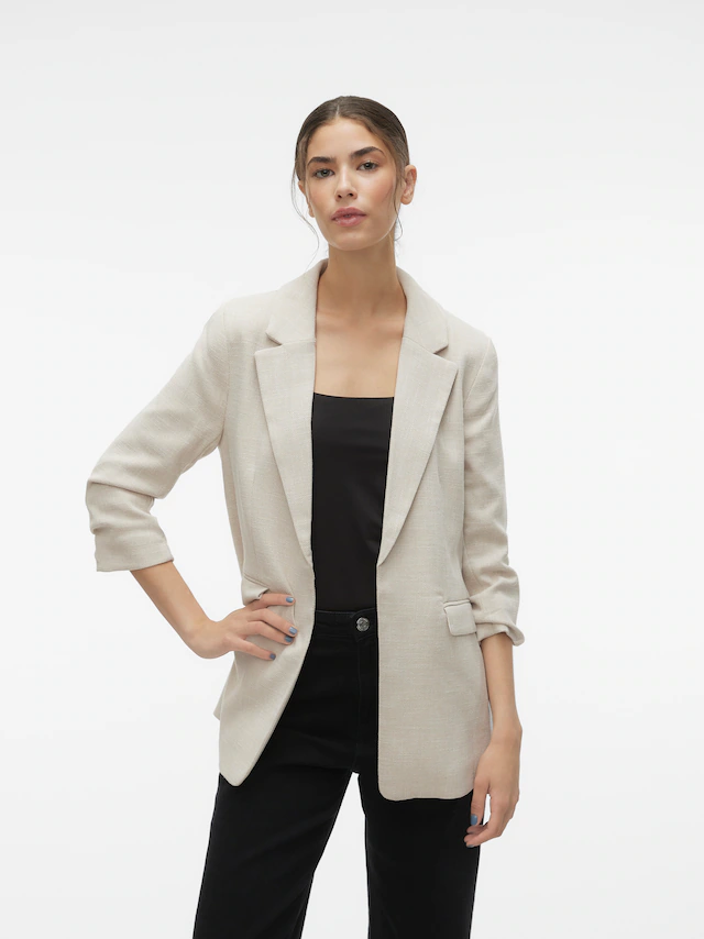 Vero Moda Longblazer »VMFRIDA LS REGULAR BLAZER NOOS« Materialmix, regular fit